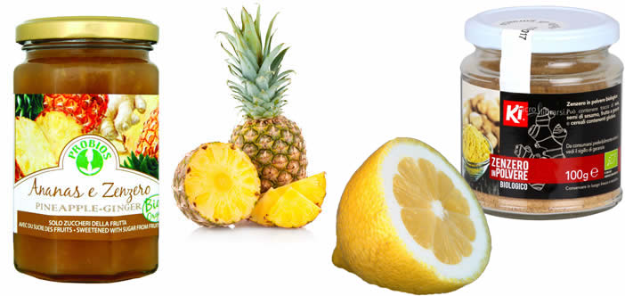 ananas zenzero e limone