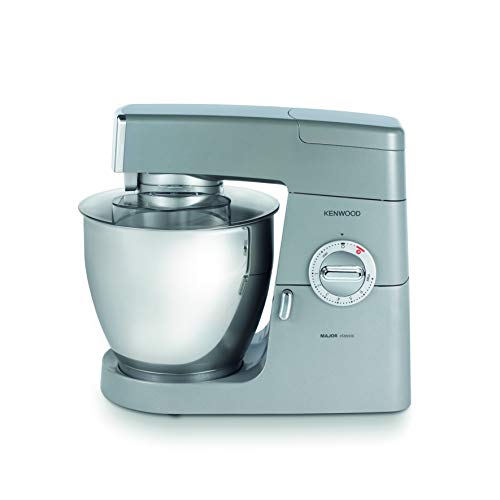 Kenwood KM631 Impastatrice Planetaria Classic Major, Robot da Cucina Mixer, 900 W, 6.7 Litri, 8 velocità, Metallo Pressofuso, Argento