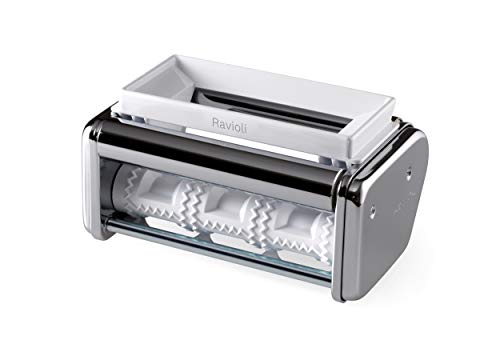 Marcato AR-150-OLI Accessorio Ravioli per Macchina per la Pasta Atlas 150, Acciaio Cromato, Argento/Bianco, 17 cm