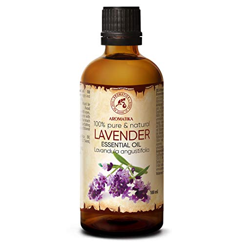 Olio Essenziale di Lavanda 100ml – Lavandula Angustifolia – Puro & Naturale 100% – Aromaterapia – Contro Ansia – Insonnia e Stress – per Insetti e Zanzare – Massaggi – Profumi per la Casa