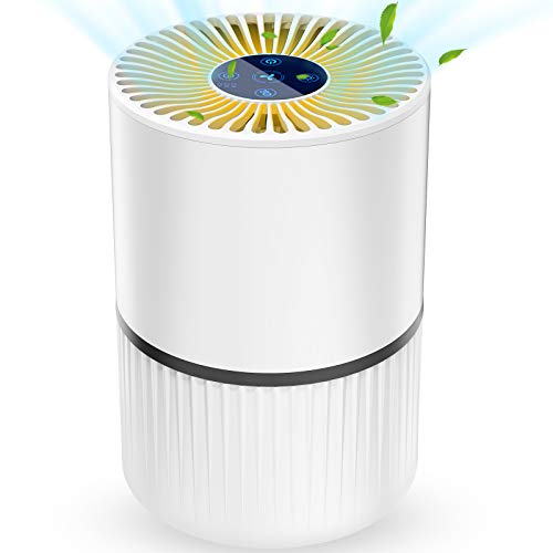 Purificatore d’Aria 4-in-1 Purifiers Vero HEPA, Filtri di Carbonio Attivi,3 Velocità 3 Temporizzazione Smart Filter Change Promemoria Per le allergie Fumatore Cattura fumo, Polvere, Polline