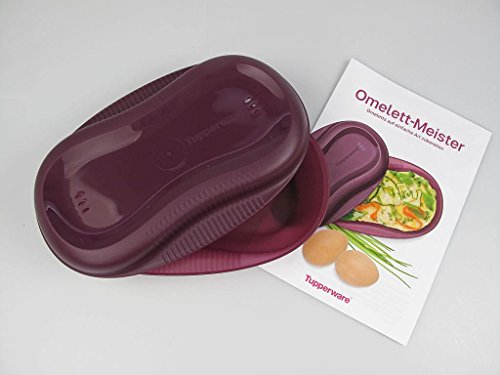 Tupperware MicroDelizia – Contenitore per preparare omelette al microonde, con ricettario, colore viola, articolo 30947