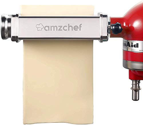 Accessorio per rullo per pasta, accessori per macchina per pasta in acciaio inossidabile AMZCHEF per KitchenAid