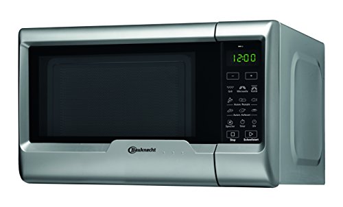 Bauknecht, forno a microonde MW 122 SL, con funzione grill e ricette + Whirlpool STM008, accessorio per microonde, contenitore per cottura a vapore per microonde (rettangolare) Microonde argento