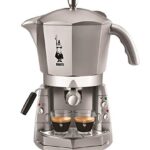 Bialetti Mokona Silver – Macchina Caffè Espresso, Sistema Aperto (per Macinato, Capsule Bialetti e Cialde), Argento