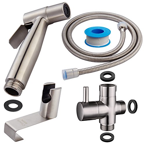 CIENCIA Doccia WC Set Acciaio Inossidabile Bidet Portatile Spruzzatore per Doccia Bidet WC Doccia Doccetta, WS024F