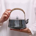 CRTTRC Crtrtrc. Stile Cinese in Argento Sterling 999 bollitore Brillante Vecchio Martello Modello tè Cerimonia di Cucina con teiera Regalo