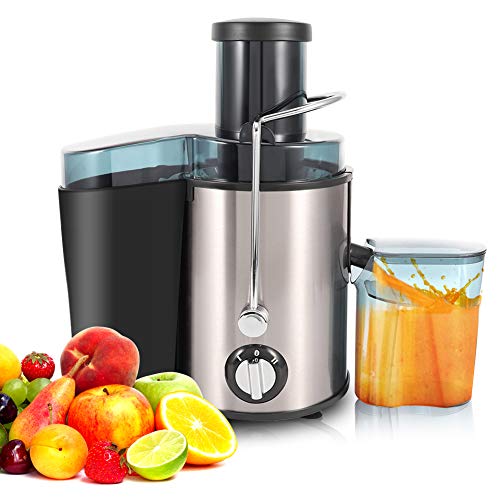 Centrifuga Frutta Verdura Professionale, Estrattore di Succo a Freddo, Spremiagrumi Centrifuga in Acciaio Inossidabile 304, Succo di Frutta Macchina 400 W – 500 ml Succo Arancio, Limone