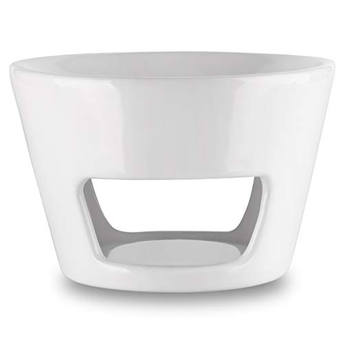 Ceramika Bruciatore – Bianca Lampada per Aroma – Diffusore Ceramica – Lampada Profumata – Bruciatore Aroma – Brucia Essenze – Diffusore a Candela – Aromaterapia – SPA – Yoga – Ø 15cm H 10cm