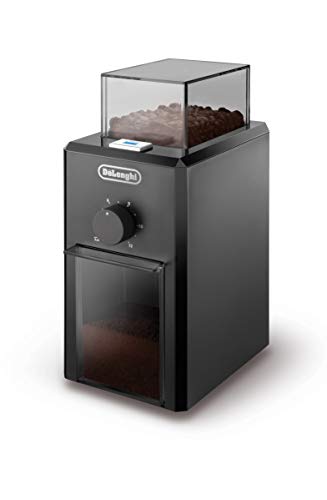De’Longhi KG79 – Macinacaffè professionale a Pressione con 3 Livelli di Macinatura, Nero