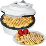 ETC Shop Bomann WA 5018 – Piastra per waffle con dispositivo antisurriscaldamento, 1200W, bianca
