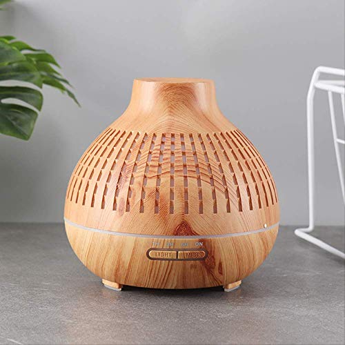 Macchina Per Aromaterapia Umidificatore Diffusore Di Olio Essenziale Macchina Per Aromaterapia A Spruzzo Ad Ultrasuoni Per Uso Domestico Con Umidificatore A Cipolla Vuota Stampata In Legno 400Ml