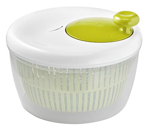 Moulinex Classic K1690104 – Centrifuga per insalata, 5 l (5/7 per), lavabile in lavastoviglie, centrifuga per insalata facile e veloce, pulsante stop, prodotto in Francia