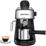 SOWTECH Macchina per Caffè Espresso e Montalatte Acciaio Inossidabile Coffee Maker, Espresso, Cappuccino e Latte Machiato