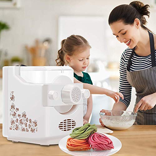 TTLIFE Macchina Per La Pasta Elettrica 180W Capacità Grande 500g Con 9 Stampi Grandi Macchina Per Preparare Pasta Macchina Per Noodle Intelligente,Automatico Per Fare Noodles/Gnocchi (Basic)