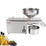 Estrattore di estrattore di Olio di Frutta secca a Freddo Elettrico Automatico Estrattore di Olio per Uso Domestico Controllo Digitale Acciaio Inossidabile Commerciale 6-10Kg / H 1500W