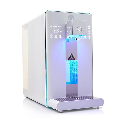 AORA Impianto ad osmosi inversa con ionizzatore ad idrogeno e funzione acqua calda | Quick Change – Filtro acqua idrogeno | acqua calda | 6 livelli di temperatura senza attacco per acqua fissa