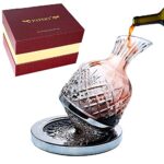 Paysky Decanter per vino in cristallo con decanter per vino, con scatola di lusso. Caraffa per vino rosso, regalo di nozze per uomini o donne, caraffa per vino, regalo di nozze